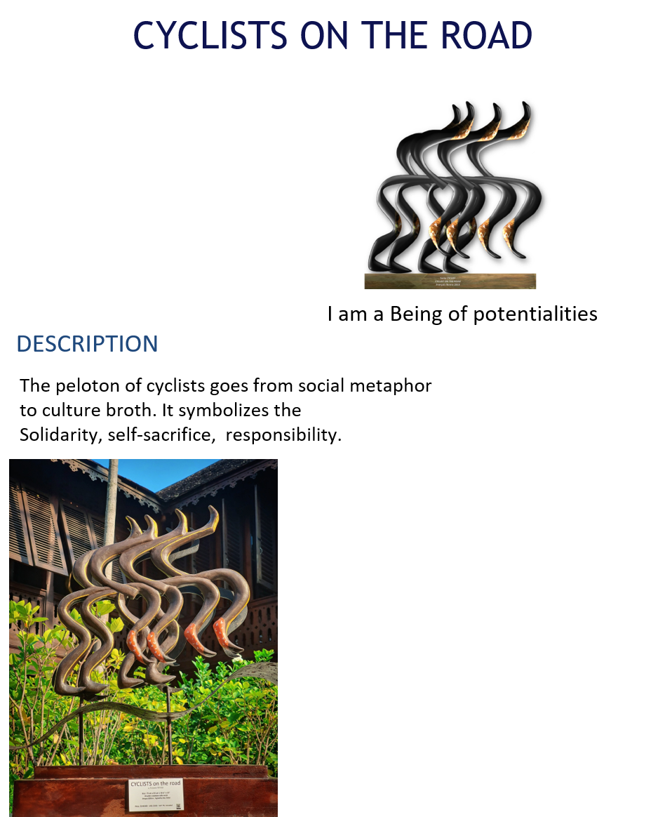 Francois Renno's wooden and metal sculpture